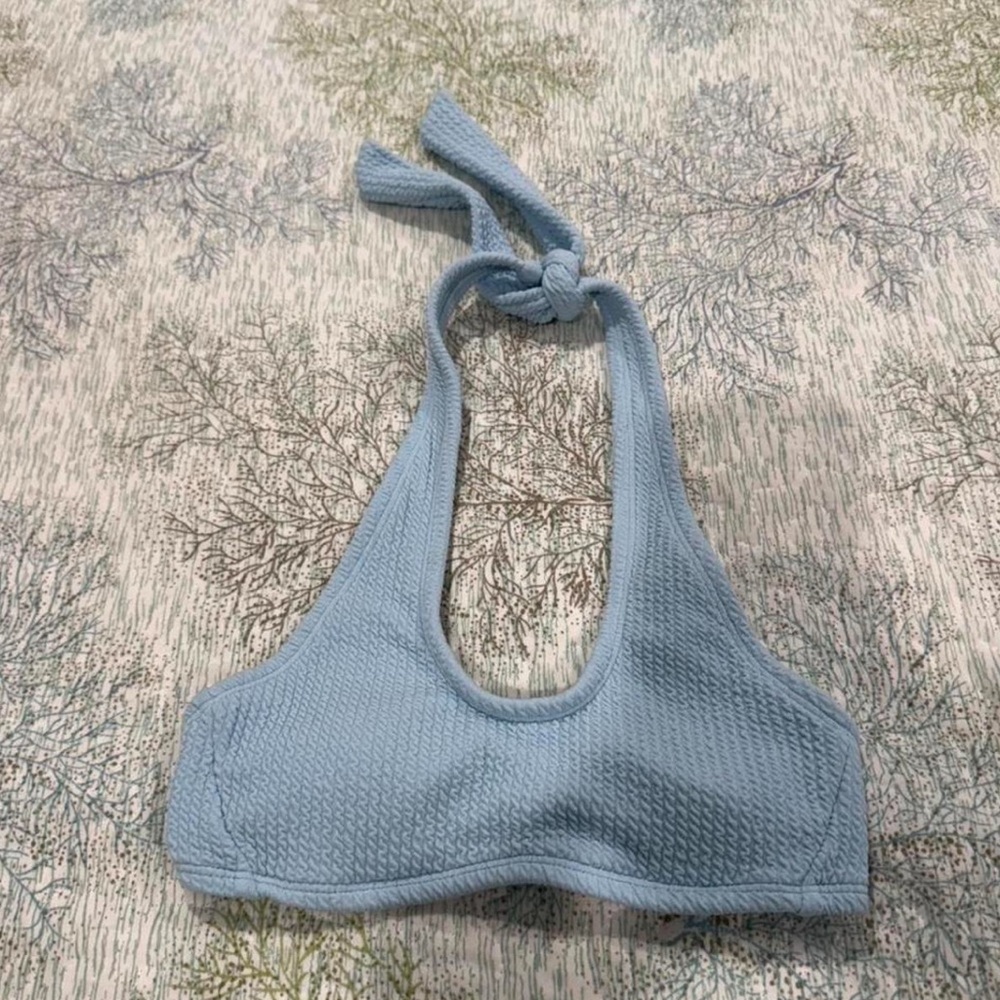 Wild Fable Blue Halter Bikini Top